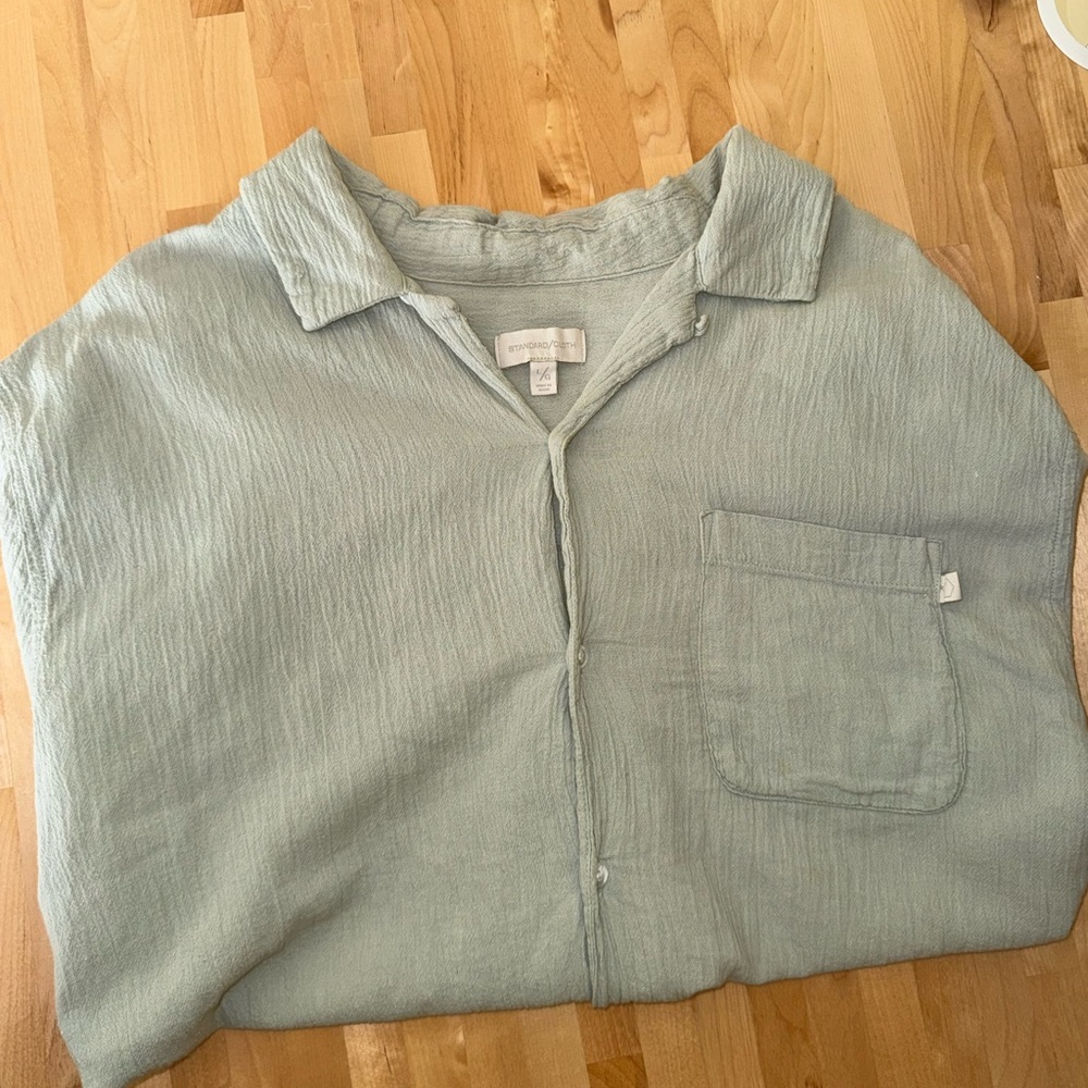 Urban Outfitters Teal Casual Button Down Shirt